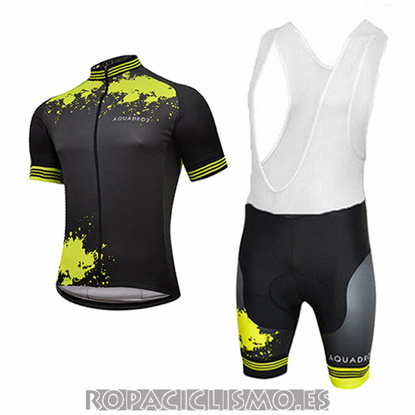 2017 Maillot Aquadro Splash Tirantes Mangas cortas negro y amari